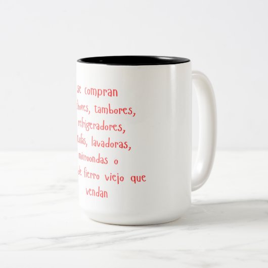 "se compran..." mug (Devant droit)