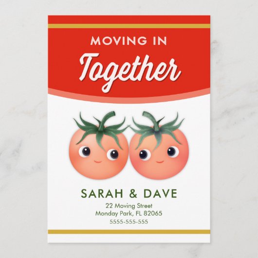 Se déplacer ensemble avec faire-part avec couple d (Devant)