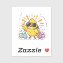 Se détendre avec mes potes Autocollant de poulet d