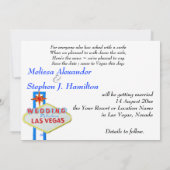 Se marier à Las Vegas Carte photo (Dos)