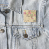 SE Omaha, Nebraska Vierkante Button 5,1 Cm (In situ)