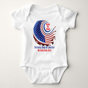 SE Patriottische Amerikaanse Baby met Transparant  Romper