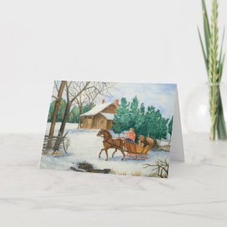 Se précipiter la carte de Noël et de nouvelle