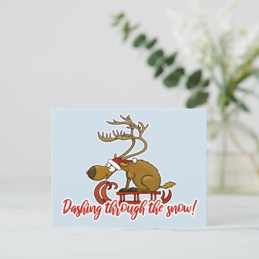 Se précipiter par la carte postale de Noël de (Debout devant)