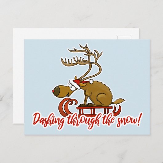 Se précipiter par la carte postale de Noël de (Devant / Derrière)
