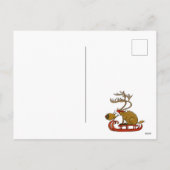 Se précipiter par la carte postale de Noël de (Dos)