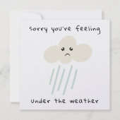 Se Sentir Sous Le Météo Se Bien Bientôt Carte (Devant)