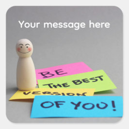 Se tu mejor versión vierkante sticker