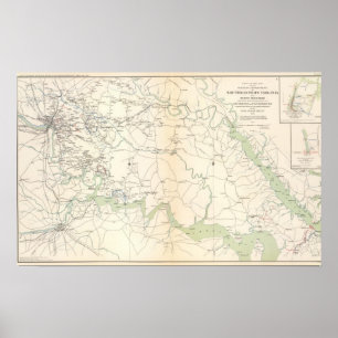 SE Virginia, Ft Monroe, benadert Richmond Poster