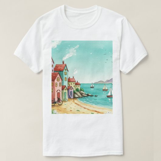 Sea and beach t-shirt (Design voorkant)