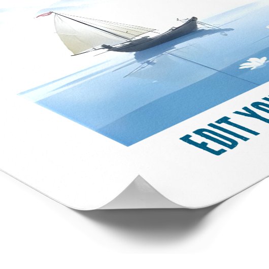 Sea and ship Customizable poster (Hoek)