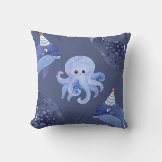 Sea Animal Square  Pillow Kussen