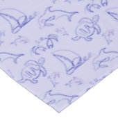 Sea animals and sailboat one line drawing pattern  tafelkleed (Gekanteld)