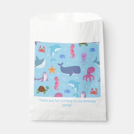 Sea Animals Bedankzakje (Voorkant)