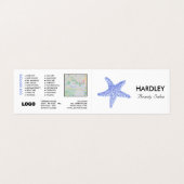 Sea Blue Beach Starfish, Beauté, Carte de fidélité (Extérieur déplié)