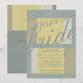 Sea Breeze Typografie Bruidsdouche Kleurblok Kaart (Voorkant / Achterkant)