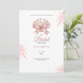 Sea bridal shower pink bridal shower invitation (Debout devant)