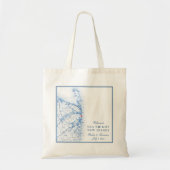 Sea Bright New Jersey Kaart Elegant Huwelijks Welk Tote Bag (Voorkant)