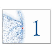 Sea Bright New Jersey Mariage Élégante carte (Dos)