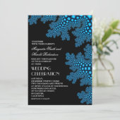 Sea Coral Modern Beach Mariage Invitation (Debout devant)