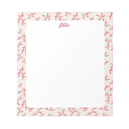 Sea Coral Notepad Notitieblok (Voorkant)