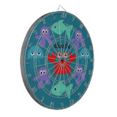 Sea Creatures custom name dart board Dartbord (Voorkant Links)