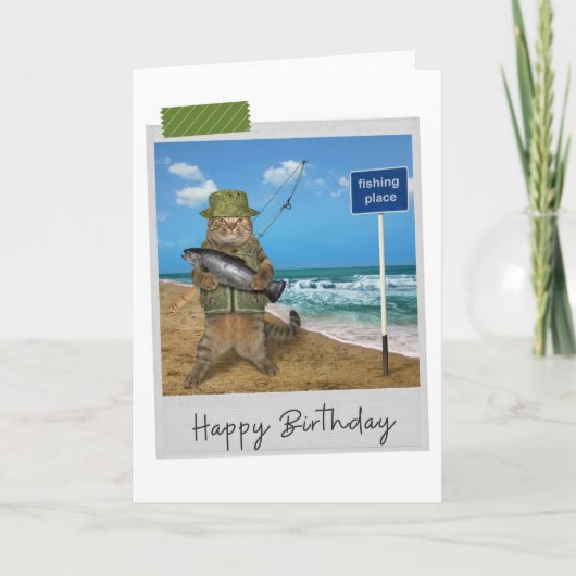Sea Fishing Chat Funny Carte d'anniversaire (Devant)