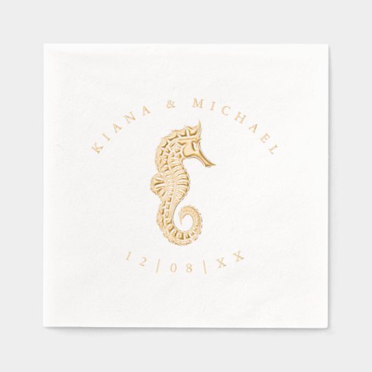 Sea Foam Beach Wedding Seahorse ID837 (Recto)
