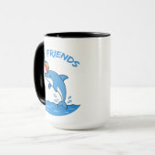 Sea Friends Dolphin Mug – Cute Ocean Animal Cup fo (Devant gauche)