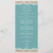 Sea Garland Aqua Wedding Programme (Dos)
