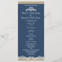 Sea Garland Programme de mariage bleu de la marine