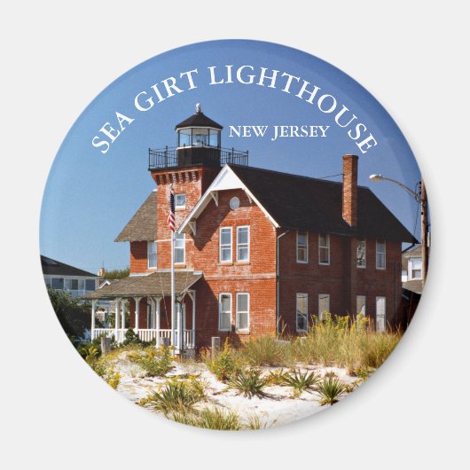 Sea Girt Lighthouse, New Jersey Round Magnet (Devant)