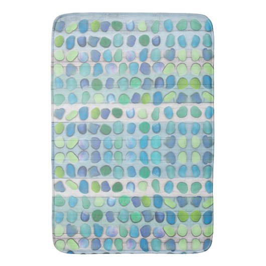 Sea Glass and Driftwood Badmat (Voorkant Verticaal)