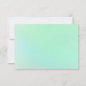 Sea Glass Green Menu Entrée Mariage Réponses Carte (Dos)