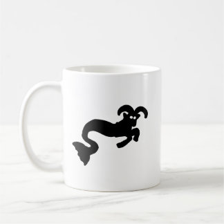 Sea Goat Zodiac Mug – Minimal Capricorn Silhouette Koffiemok