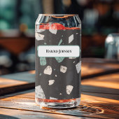 Sea Green & Grey Chips Retro Terrazzo Pattern