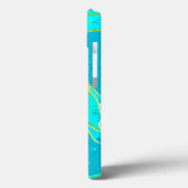 "Sea Grotto" abstract - turquoise, blauw, goud Case-Mate iPhone Case (Achterkant / Links)