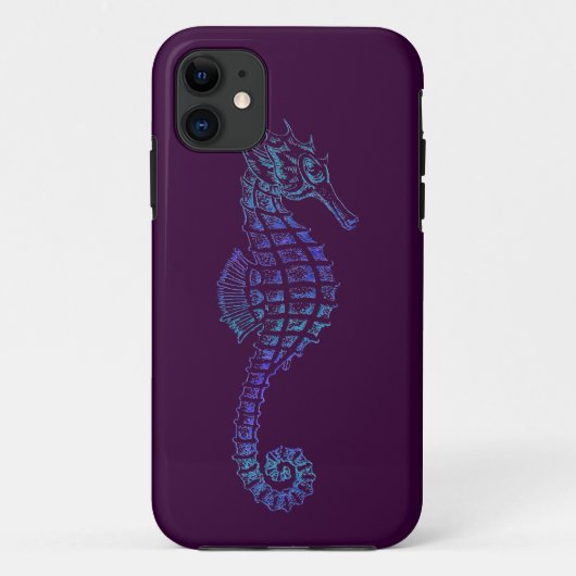 Sea Horse Art sur iPhone 5 Coque pour enfants (Dos)