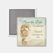 Sea Horse Coastal Beach - Save the Date Magnet (Recto/Verso)