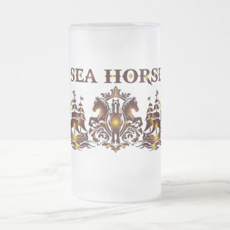 SEA HORSE Glass Beer Matglas Bierpul