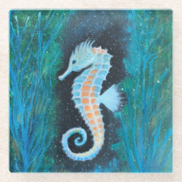 Sea Horse Glass Coaster Glazen Onderzetter
