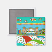 Sea Isle City Band Shell Magnet Carré (Recto/Verso)