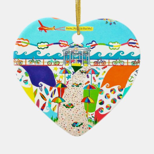 Sea Isle Promenade Heart Ornament (Voorkant)