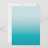 Sea Lions Bleu Turquoise Faire-part de mariage mod (Dos)