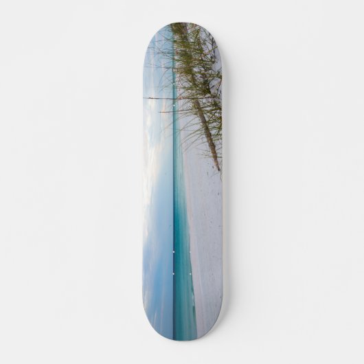 Sea Oats And White Sand Beach Morning Skateboard (Voorkant)