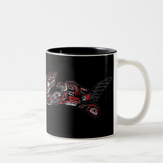 SEA OTTER & BABY (Haida Styled) Mug Cadeau d'Art (Droit)