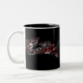 SEA OTTER & BABY (Haida Styled) Mug Cadeau d'Art (Gauche)