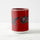 SEA OTTER & BABY (Haida Styled) Mug Cadeau d'Art (Centre)