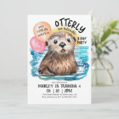 Sea Otter Ocean Sun Beach Invitation Anniversaire (Debout devant)