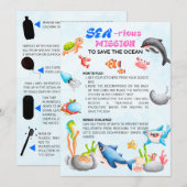 Sea-riouslyFun Ocean Protector Scavenger Hunt Card Kaart (Voorkant / Achterkant)